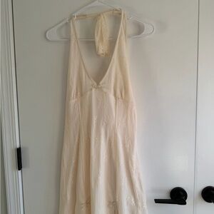 Pacsun Cream Halter Dress